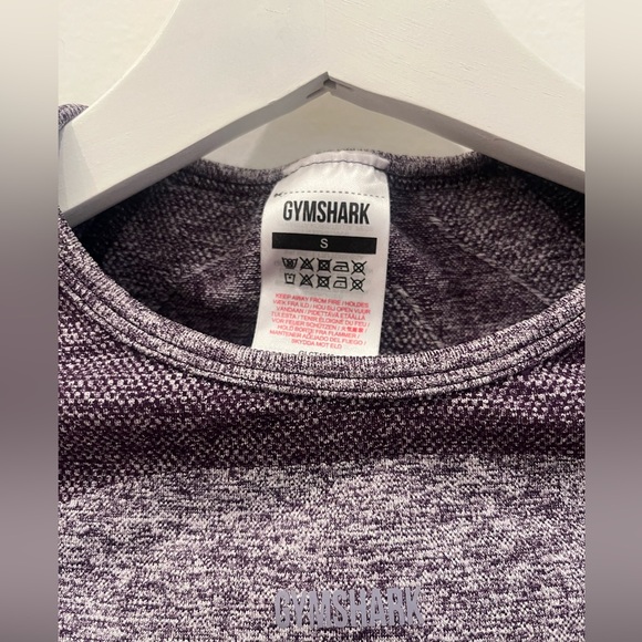 Gymshark Flex Sports Long Sleeve Crop Top Purple Women’s Small - Picture 3 of 7